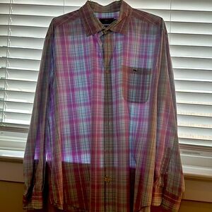 Vineyard Vines purple plaid L/S Shirt size XL